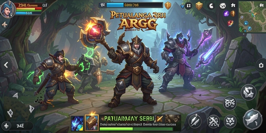 Tampilan gameplay menegangkan dalam dunia ARPG 234E.