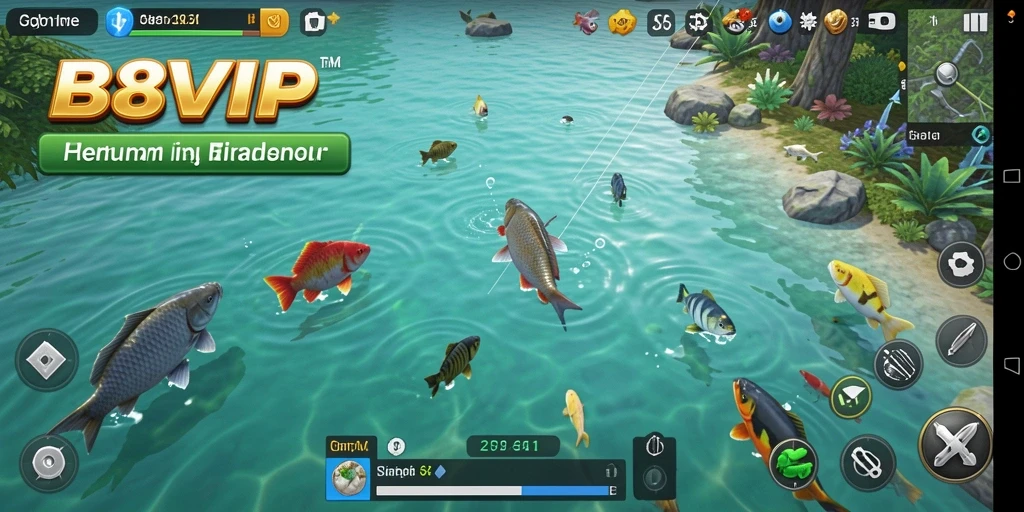 Screenshot B8VIP menampilkan aksi memancing yang seru dan grafik yang menawan.