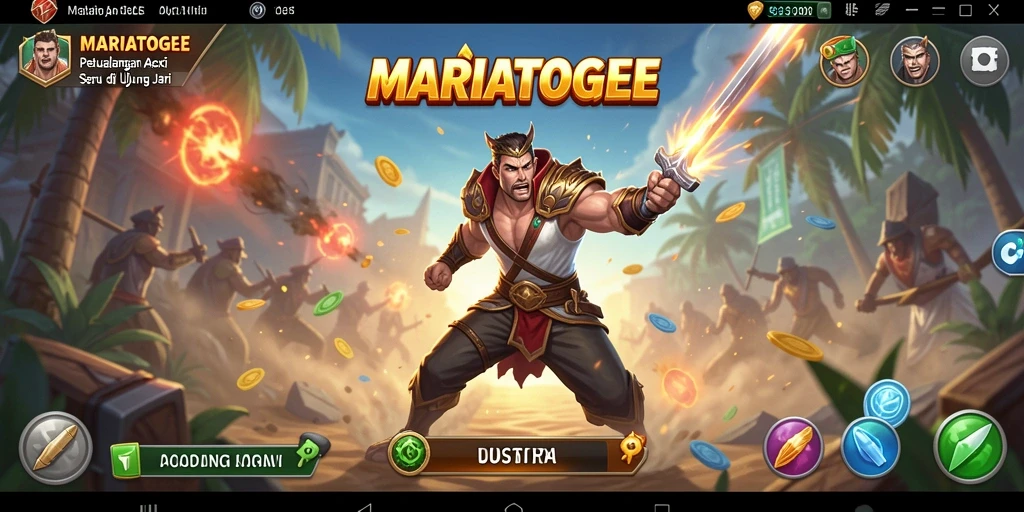 Gameplay mendebarkan dalam MARIATOGEL, penuh aksi dan petualangan.