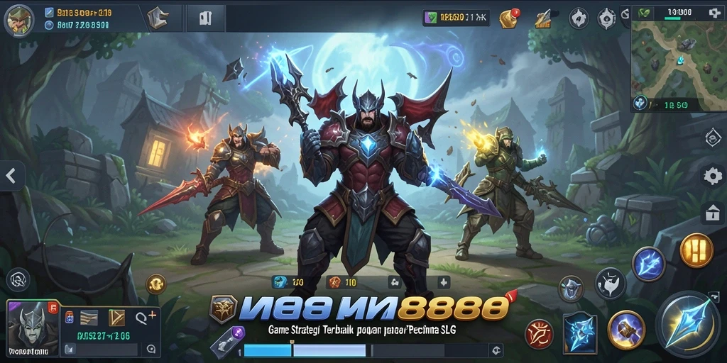 Screenshot utama gameplay MEGA888 menampilkan aksi strategi yang mendebarkan.