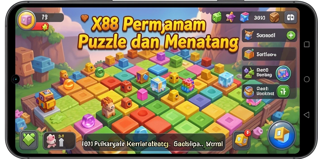 Tangkapan layar X88 menampilkan gameplay Puzzle yang menantang dan menarik.